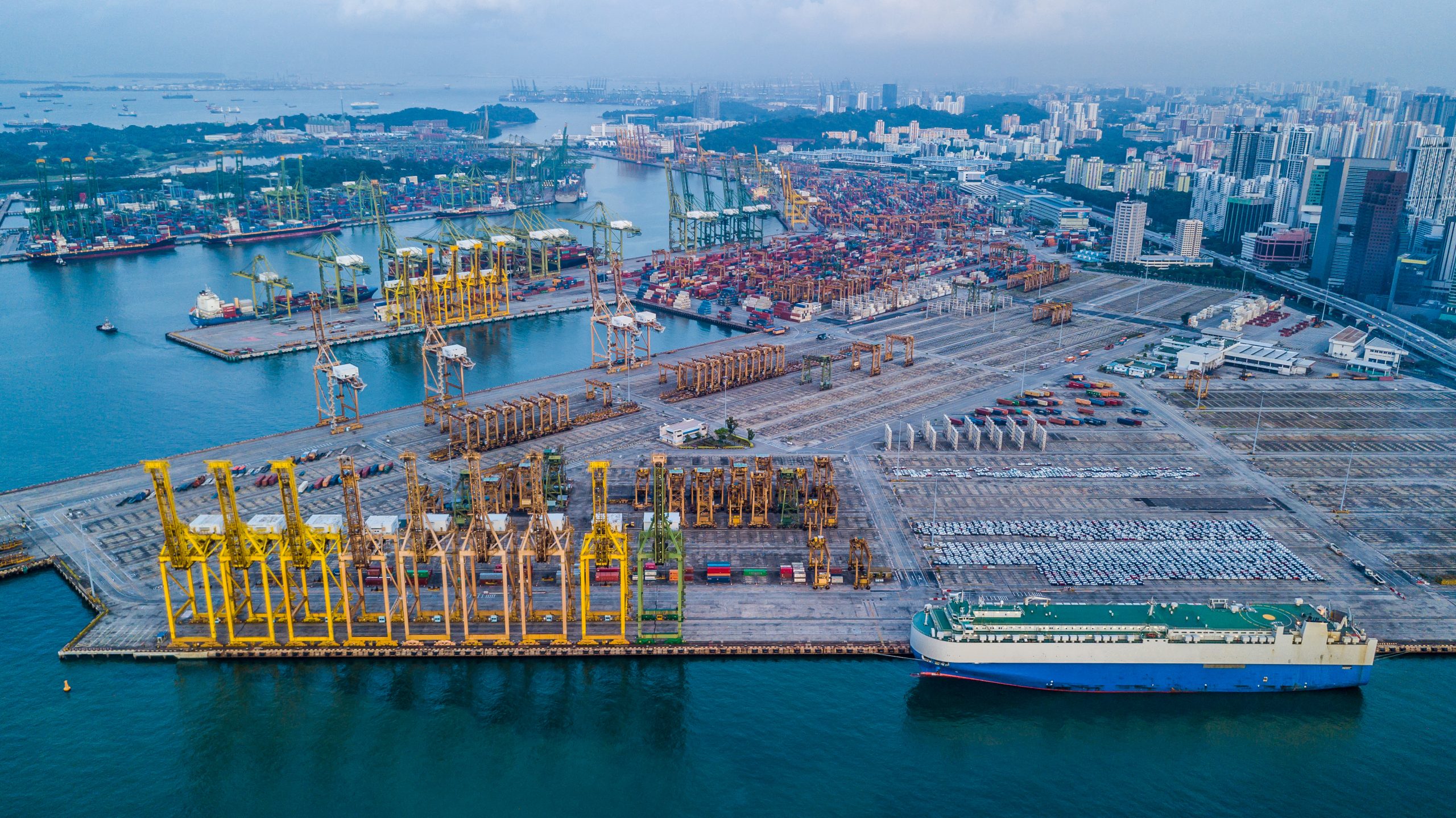 International views. Порт Сингапур. Маритайм Сити. Singapore Port. Singapore ships.